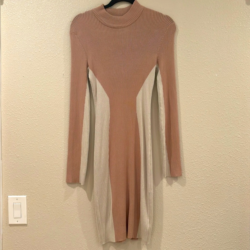 Lulu's Long Sleeve Knit Bodycon Midi Dress